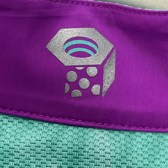 Mountain Hardware Women’s 1/4 Zip Short Sleeve Athletic Top Magenta Teal Medium - Picture 4 of 6